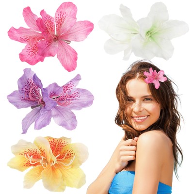3PCS Hawaiian Flower Hair Clips for Women Canna Flower Hair Clips Artificial ...