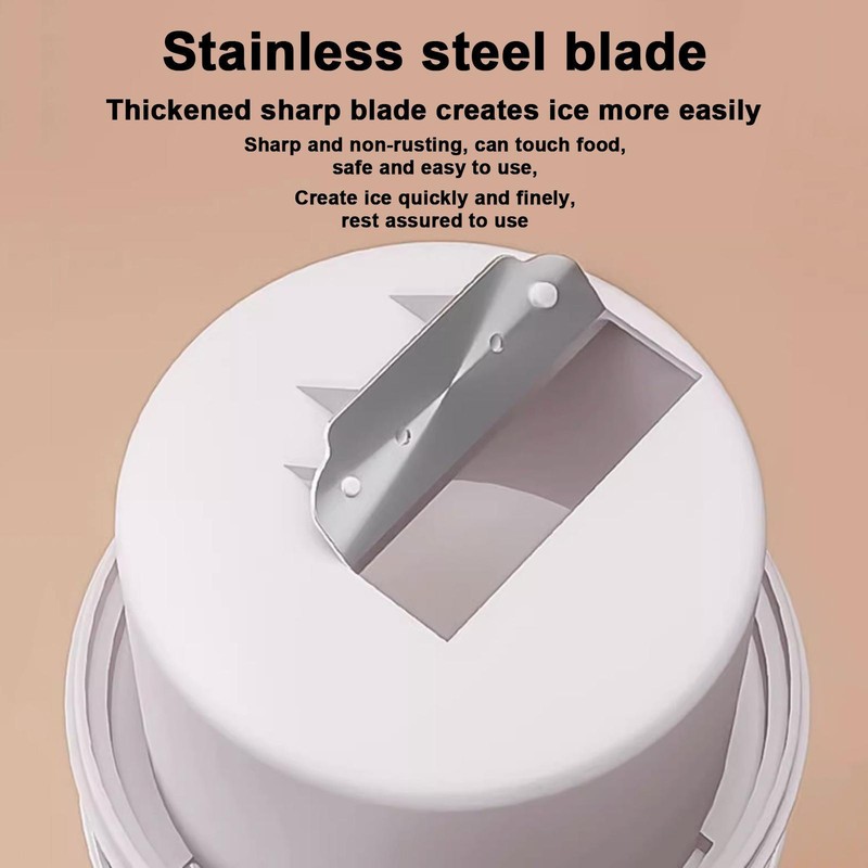 Manual Ice Crusher Hand Crank Ice Shaver Machine for Home Use Slushie Maker
