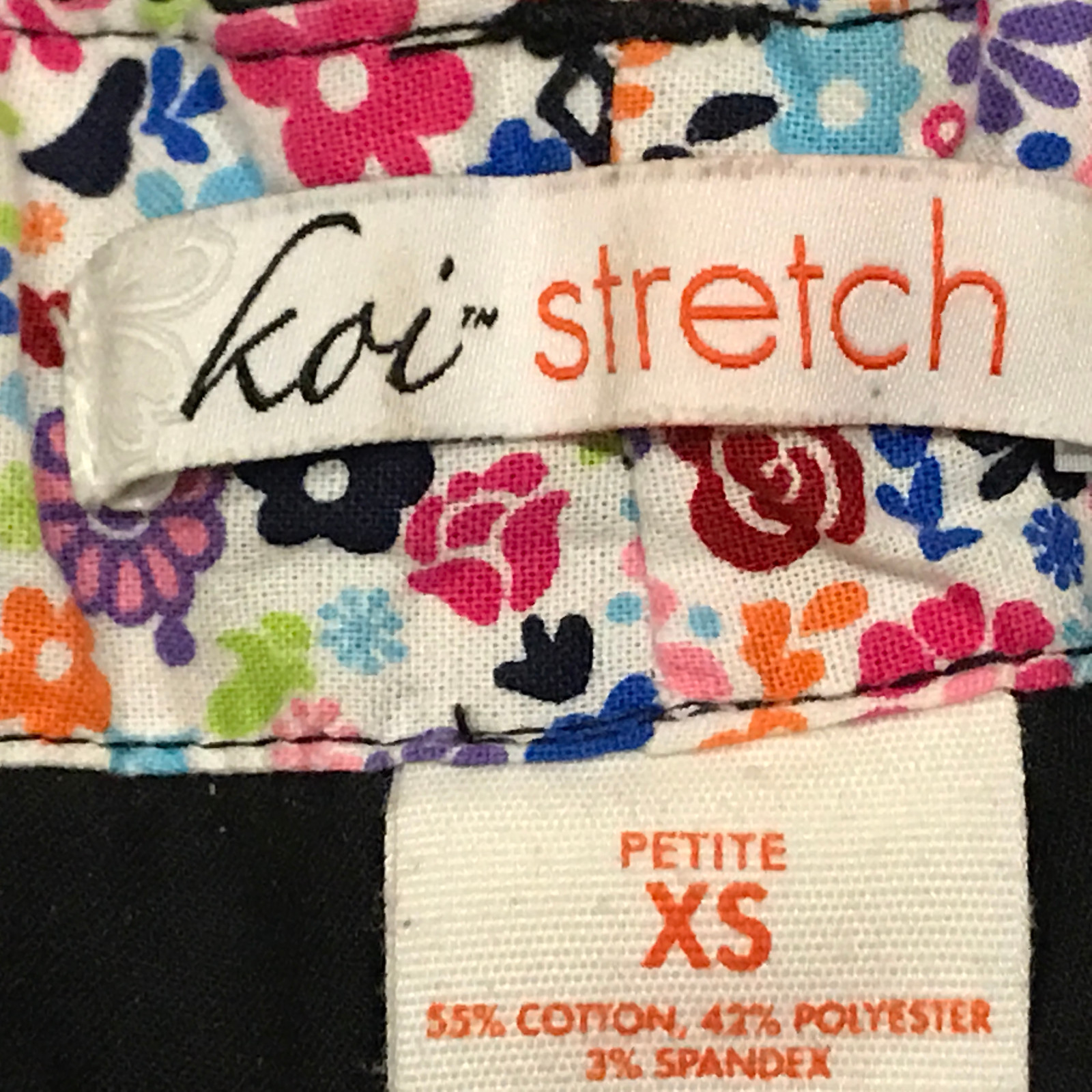 Koi by Kathy Peterson Lindsey 710P Stretch Scrub Pants Black  XS TP Petite