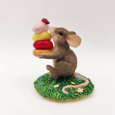 Charming Tails ''Gathering Treats'' Figurine With Box Fitz & Floyd 87/377 Candy