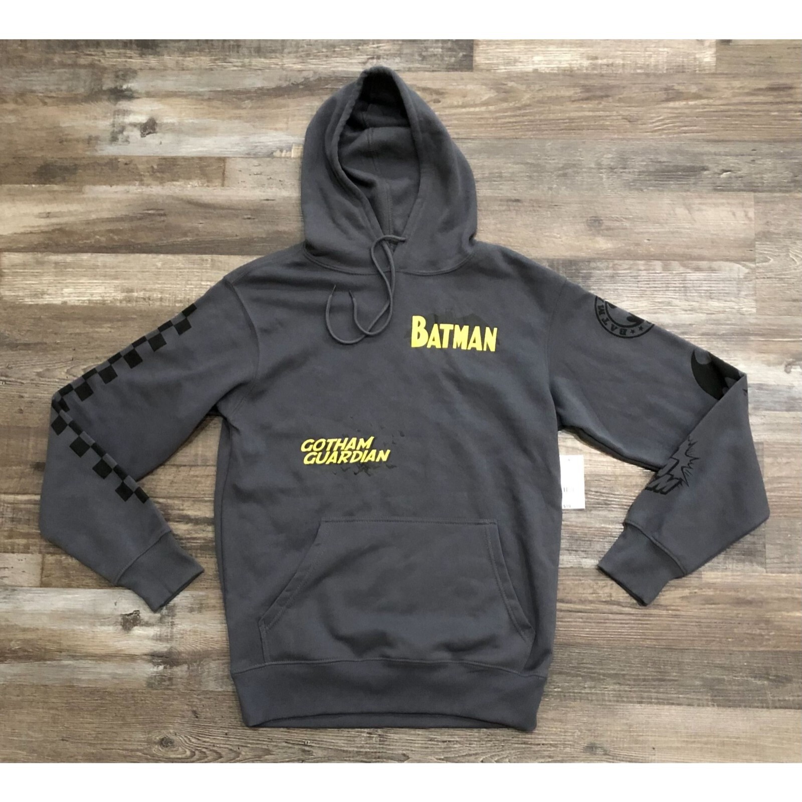 Batman Gotham Guardian Adult Small Gray Hoodie Sweatshirt New w Tags | eBay