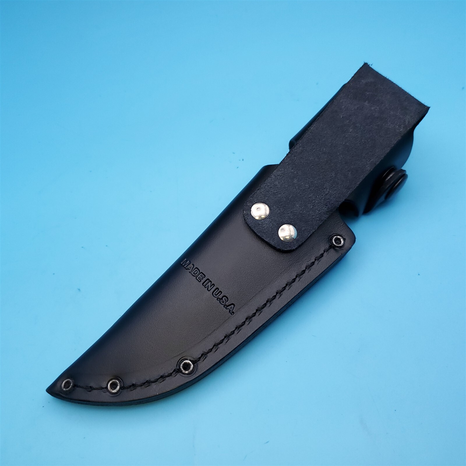 Cutco Knife Sheath Black Leather Fixed Blade Belt 5" Hunting 1087 5718 5719 USA