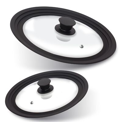 Anaeat Silicone Universal Lid for Pots Pans and Skillets - 7 to 12 (2pcs)