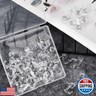 50Pcs Push Pin Hooks, Clear Wall Thumb Tacks Hook Push Pin Hangers Wall Hooks Decorative Push Pins with Hooks for Cork Board, Bulletin Board, Map, Calendar, Photo Wall, Christmas Decorations