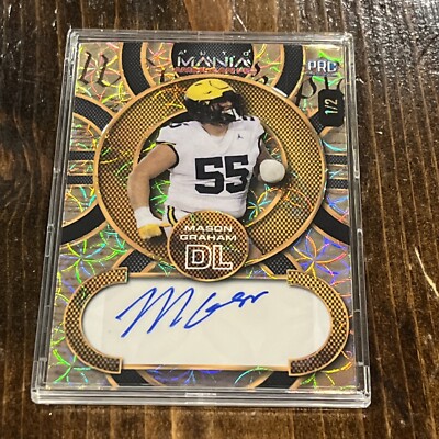 Mason Graham PRC Auto 2024 Wild Card Auto Mania UM Michigan Wolverines 