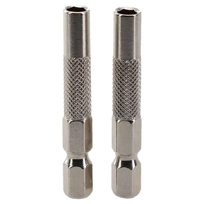 Gesamtlänge 45 mm silber Schraubendreher Adapter 1/4 6,35 mm Griff auf System 4