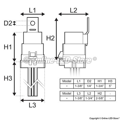 ONLINE LED STORE 5 Pack 40/30 Amp Waterproof Relay Switch Harness Set - 12V D...