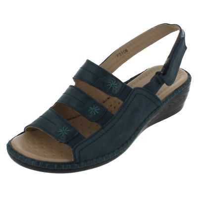 Ladies F3106 synthetic wedge sandals by EAZE SALE NOW