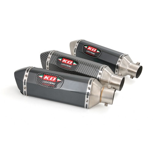 KO Lightning / 245 / 300mm スリップオンマフラー / Kawasaki Ninja 650 カワサキ ニンジャ650 / 2012-2016 Ninja650 (EX650E) ER-6n (ER650E) YZF R3 2014-2025 for Yamaha MT-03 R25 Complete Exhaust System from
