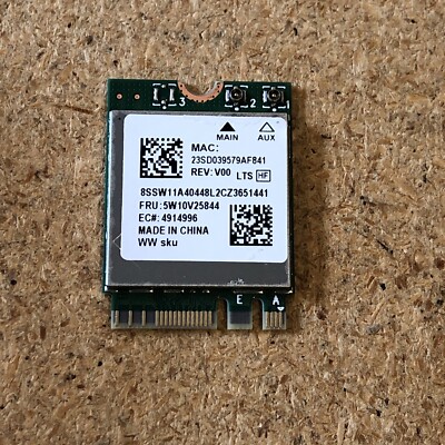 Lenovo OEM WiFi6 Wireless Card WLAN Bluetooth 5.3 Realtek RTL8852BE 5W10V25844