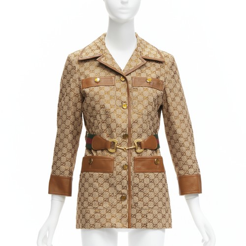 【関税・送料込み】GUCCI COATS IVORY AND BROWN HORSEBIT COAT Reversible GG wool coat in camel and beige | GUCCI® US