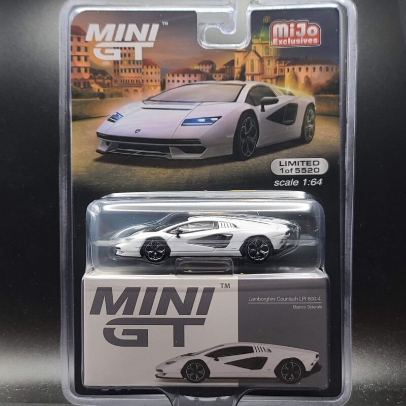 MINI GT Lamborghini Countach LPI 800-4 Bianco Siderale (2023 Limited