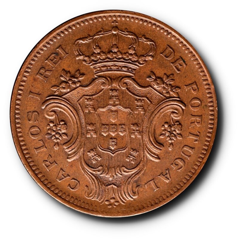 1901 Azores Portugal 10 Reis