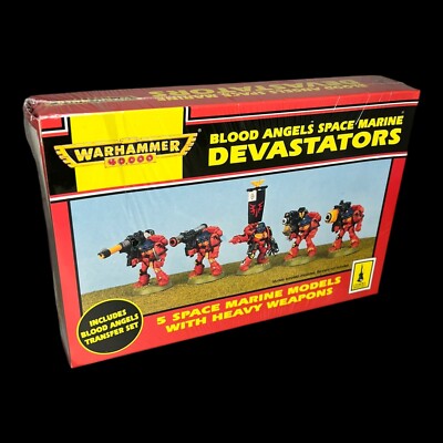VTG Warhammer 40k Blood Angels Space Marine Devastators Miniatures NEW SEALED
