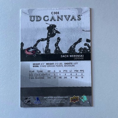 2023 Upper Deck Extended #C305 Zach Werenski UD Canvas Black & White