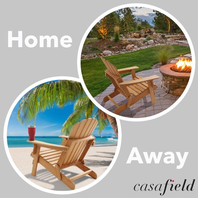 Oversized Folding Adirondack Chair, Wood Outdoor Patio Chair