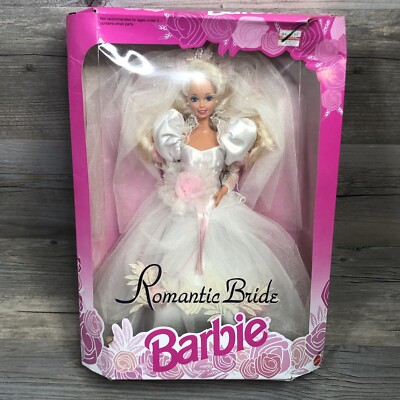 Romantic Bride Barbie #1861 VINTAGE 1992 NRFB Blonde Hair Pink Bouquet