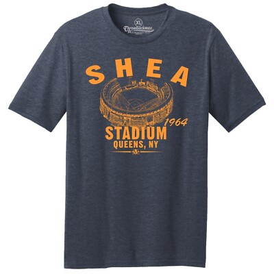 Shea Stadium 1964 Baseball TRI-BLEND Tee Shirt - Past Home of Your New York Mets
