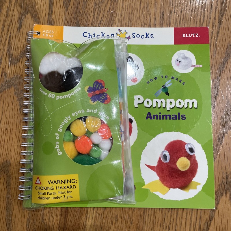 New How to Make Pompom Animals (2005, Spiral) Book