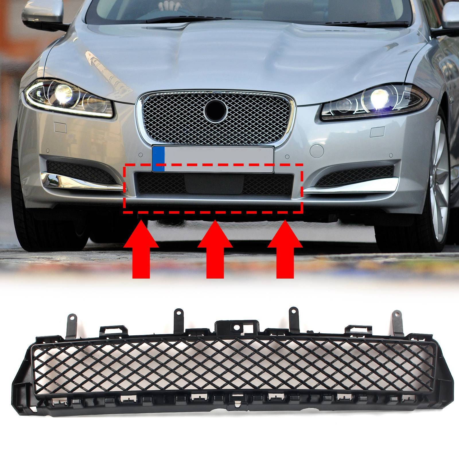 For Jaguar XF 2012-2015 Front Bumper Radiator Mesh Grill Grille