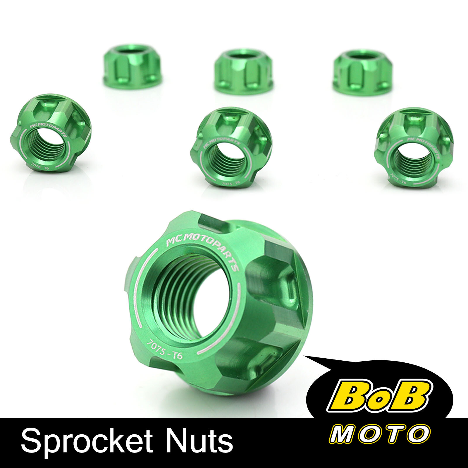Aluminium Rear Sprocket Nuts Pack For Kawasaki ZX6R ZX10R