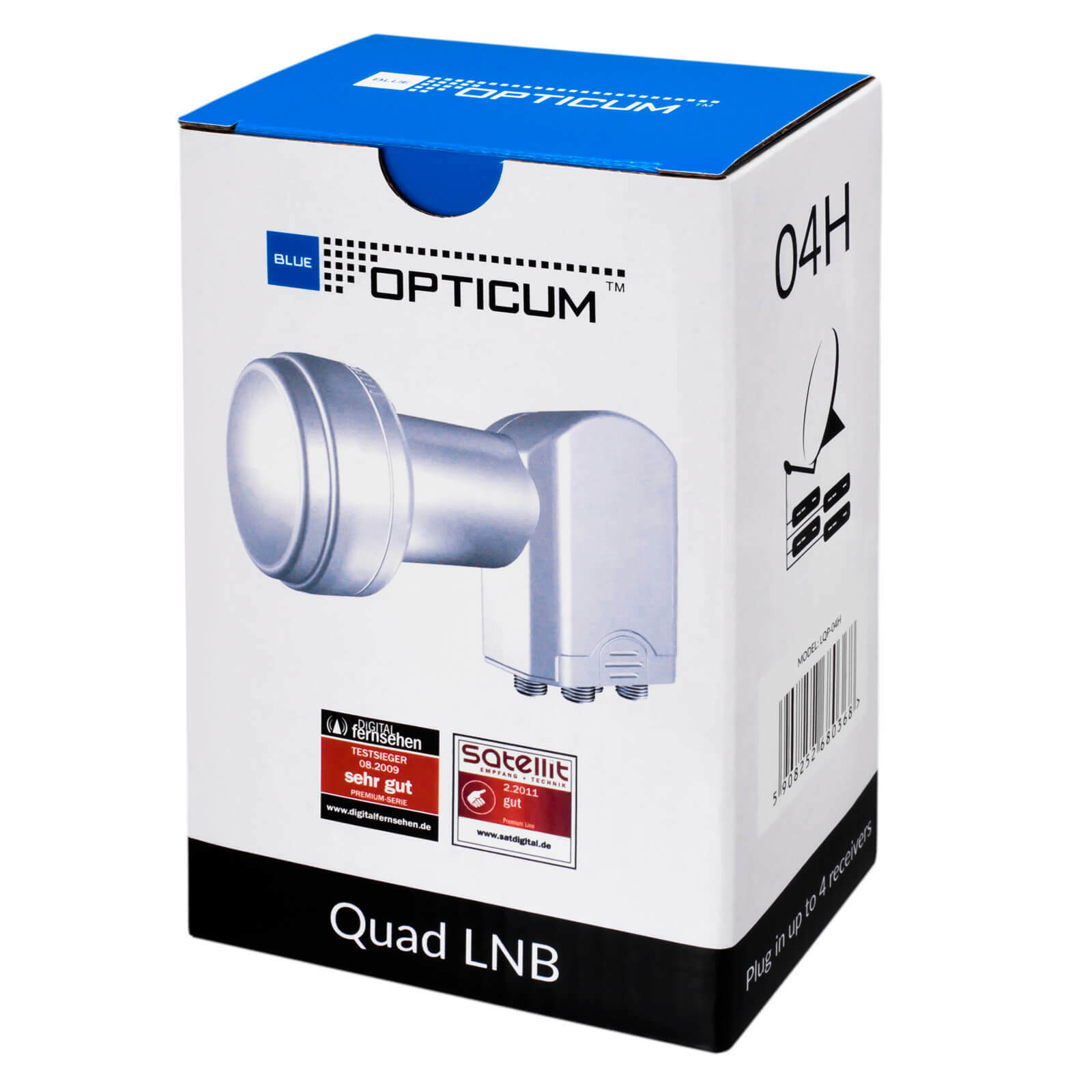 Digital Quad LNB LNC LMB Quattro Switch 0,1dB FULL HDTV 3D HD+ 4K Ultra HD SKY