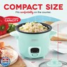 DASH Mini Rice Cooker Steamer with Removable Nonstick Pot, Keep Warm Function and Recipe Guide, .5 Quart, for Soups, Stews, Grains and Oatmeal - Aqua