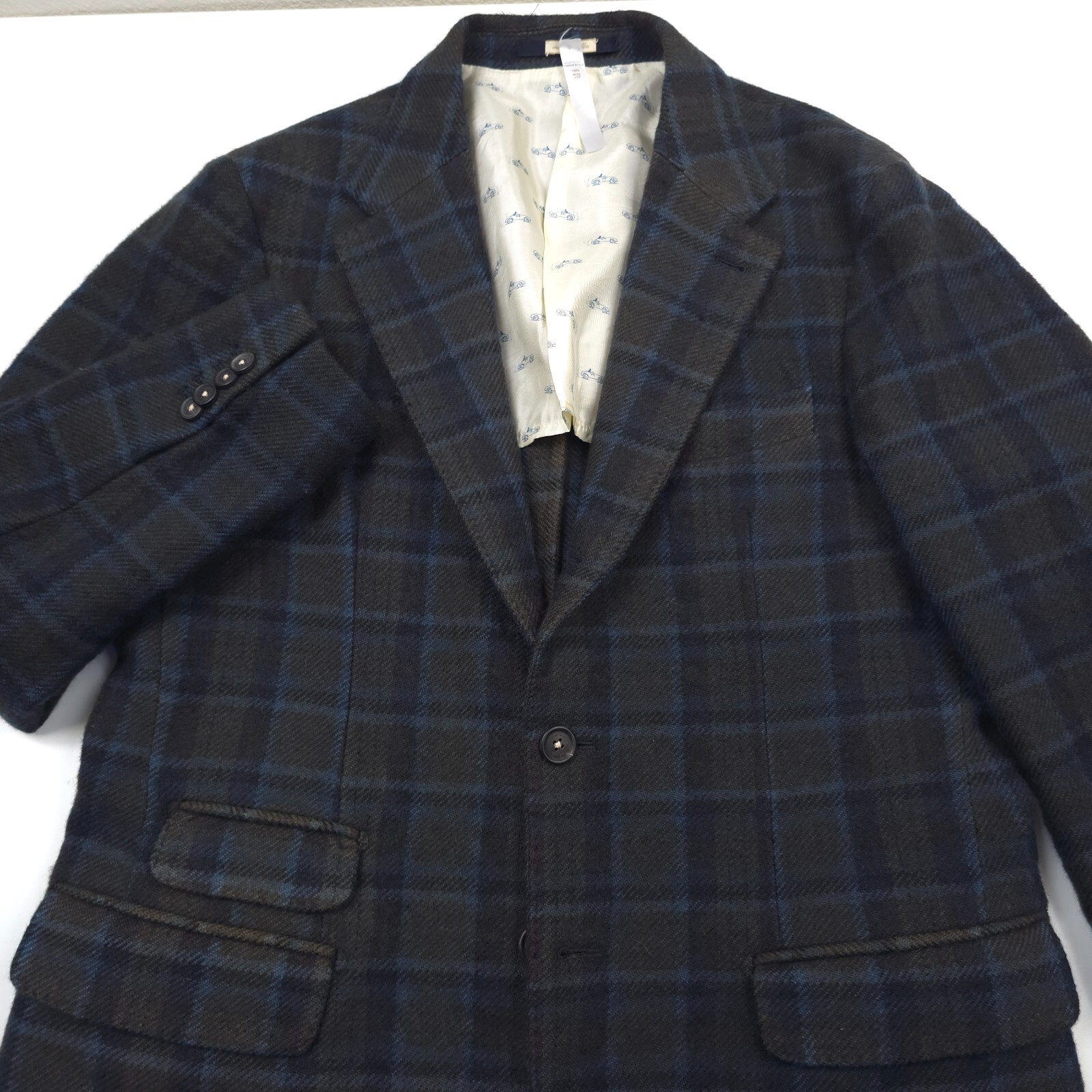 Pre-owned Massimo Alba $1775  Moon Rock Wool Tweed Blazer Jacket Mens Us 38r (italy 48r) In Green