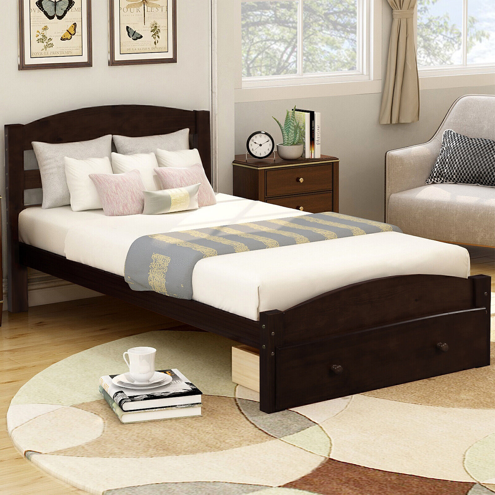 With Drawer & Headboard And Footboard