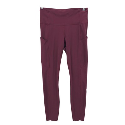 LULULEMON Fast Free HR Tight 25" Nulux Non Reflective Garnet Red Size 6