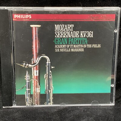 MOZART Serenade K.361 Gran Partita - MARRINER, ASMF - PHILIPS SILVER CD germany