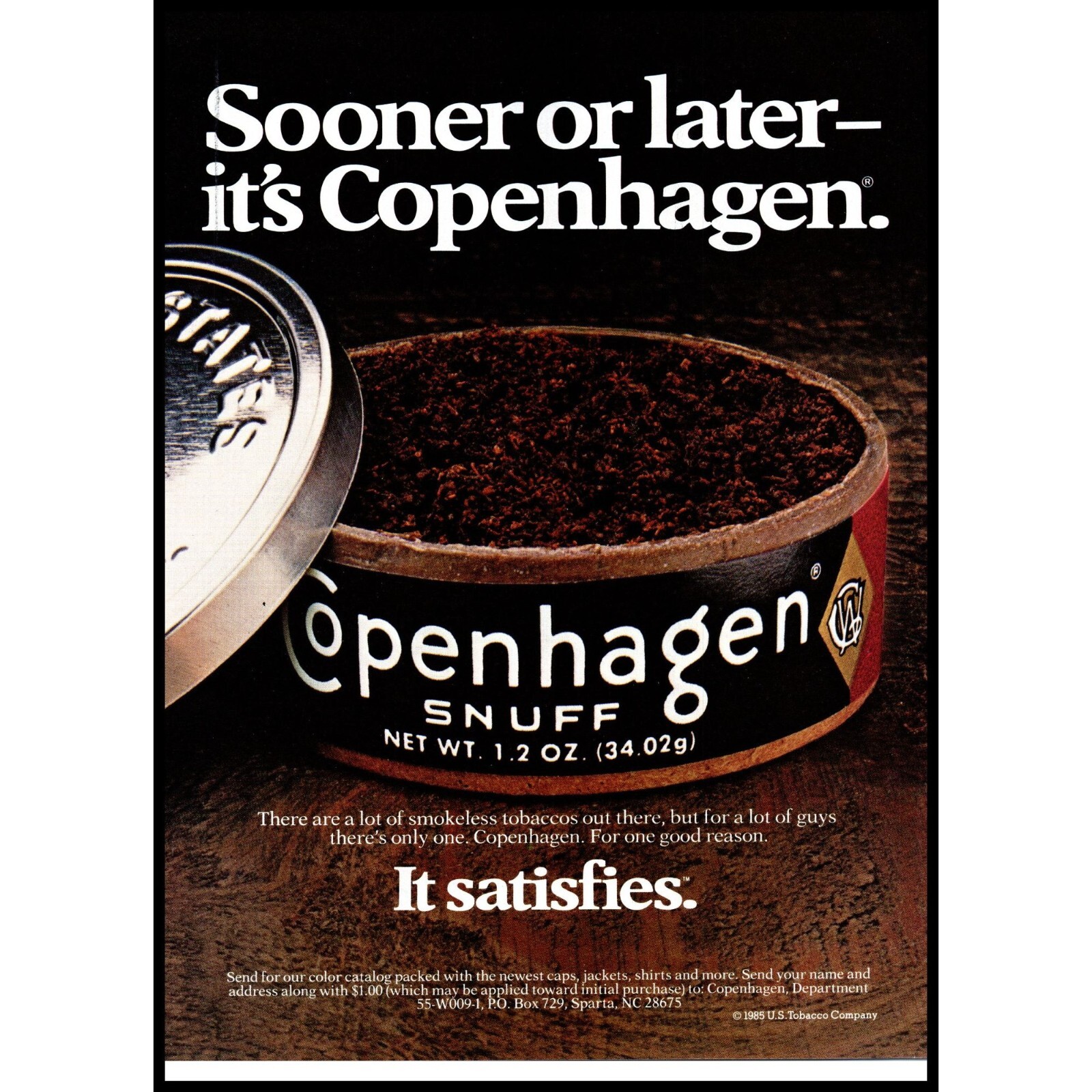 洋書 LIVING IMAGES by Polge (Signed) 1985 Copenhagen Snuff Tin Can Vintage Print Ad Smokeless
