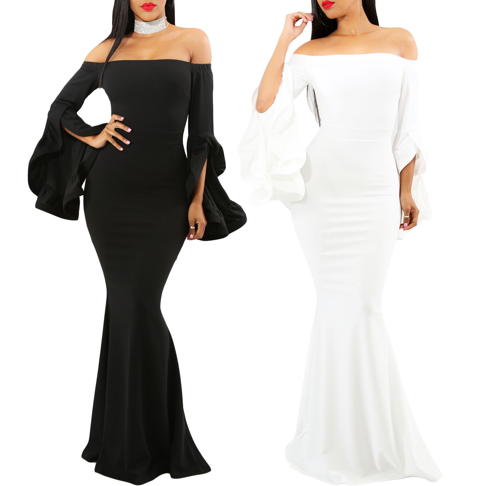 vestito a campana lungo