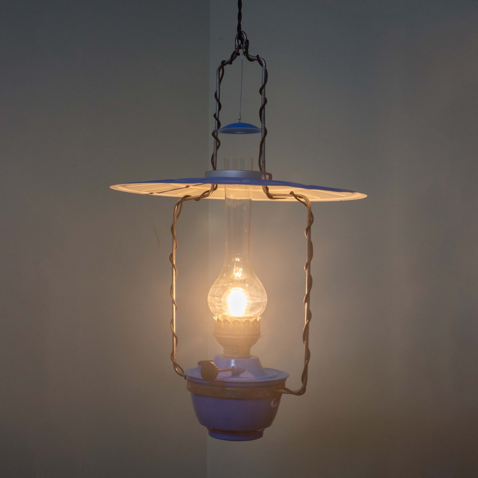 Large USSR Kerosene LED Lamp Pendant Light Vintage Ceiling Lamp E26/E27