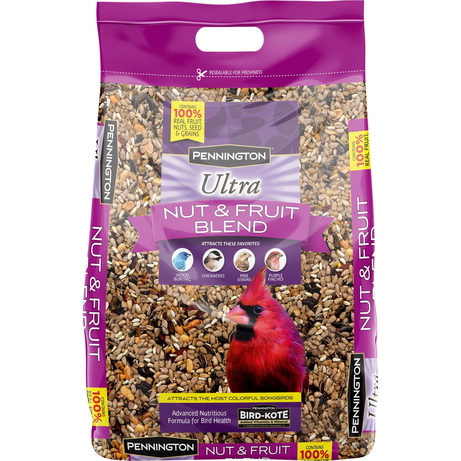 Pennington Ultra Fruit Nut Wild Bird Seed Food Backyard Blue Jay Cardinal Grain