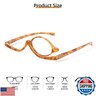 JM 2 Pairs Makeup Reading Glasses Magnifying Flip Down Cosmetic Readers for Women with Spring Hinge +5.0
