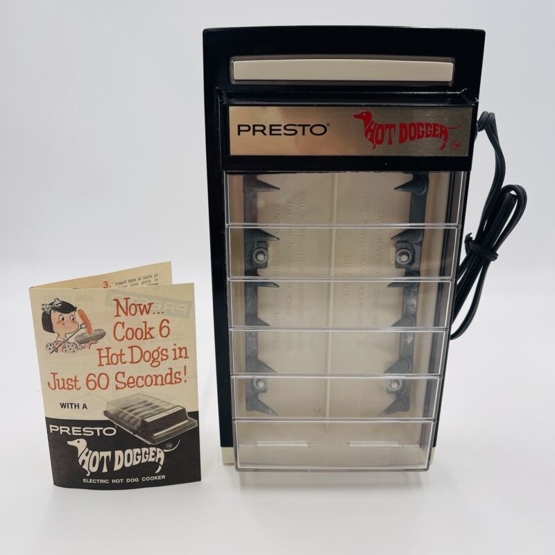 Vintage Presto Automatic Hot Dogger Hotdog cooker Electric USA with Manual
