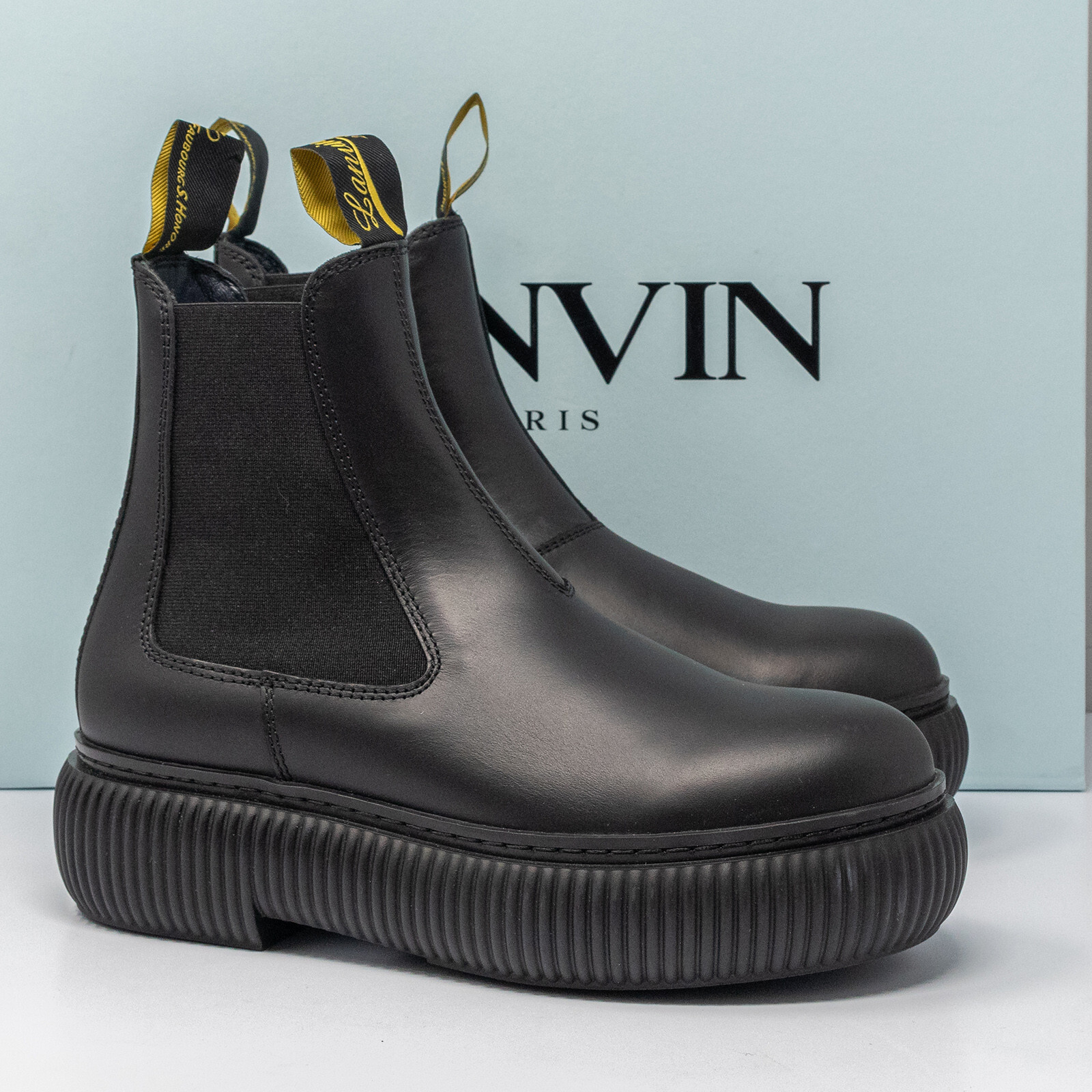 Lanvin Arpège Black Leather Chelsea Boots, 36 EU (5 US) | eBay