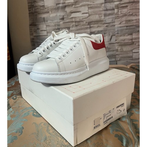 Red and White Alexander Mcqueen Oversized Sneakers Size 38