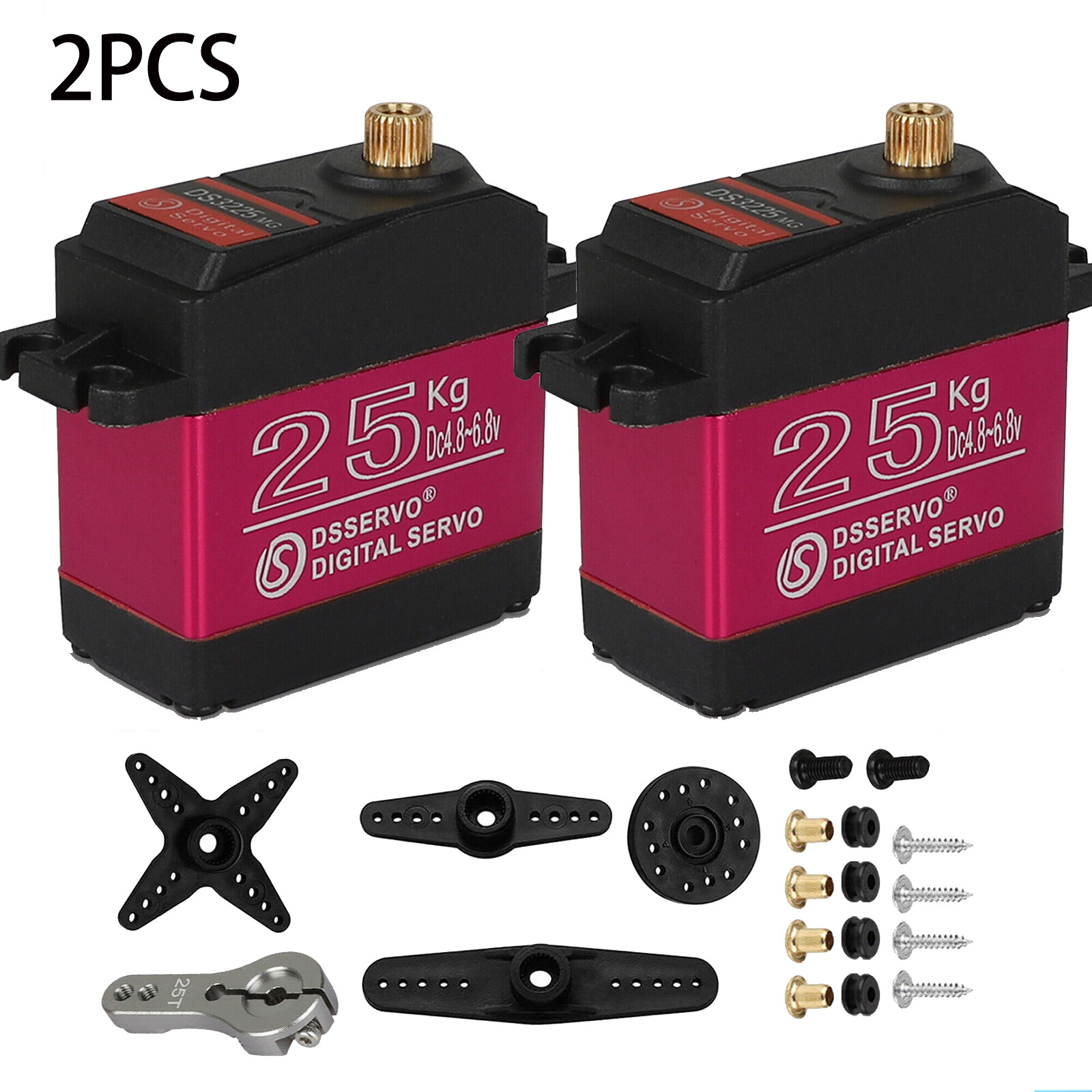 Waterproof 25KG DS3225 High Torque Metal Gear Servo motor boat car For RC Z3U0