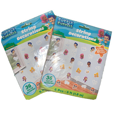 2PC Bubble Guppies 6  String Hanging Party Decorations Nickelodeon