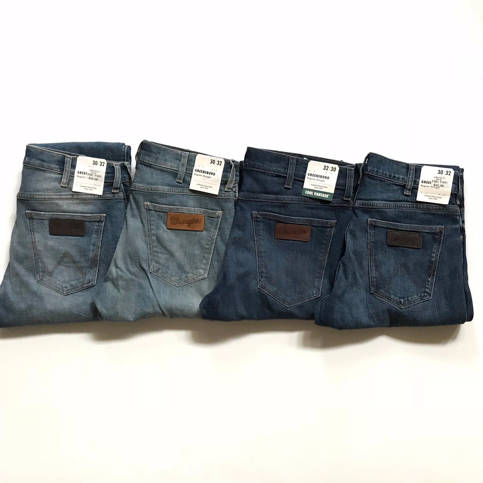 スラックス Wrangler [FENDER] GREENSBORO DAMAGED DENIM PANTS Wrangler x Fender Jeans Men's 32 Blue Greensboro Regular