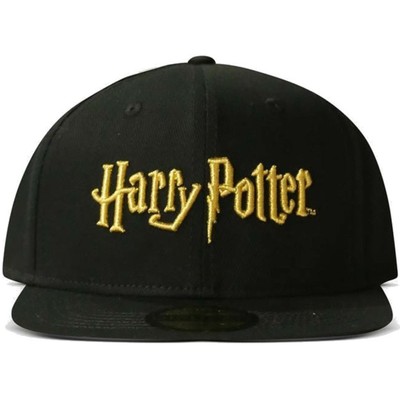 Difuzed Unisex Adult Harry Potter Flat Brim Snapback Baseball Hat Cap Black