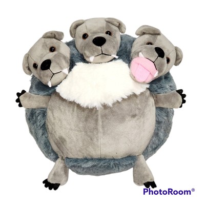 Squishable Mini Cerberus Three Headed Dog 9'' Plush Stuffed Animal Gray 