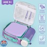 BEAQUEE Kids Lunch Box Set with Bento Box, 9oz Stainless Steel Thermos and Insulated Lunch Bag – Hot and Cold Leakproof Lunch Container with Utensils for School and Travel