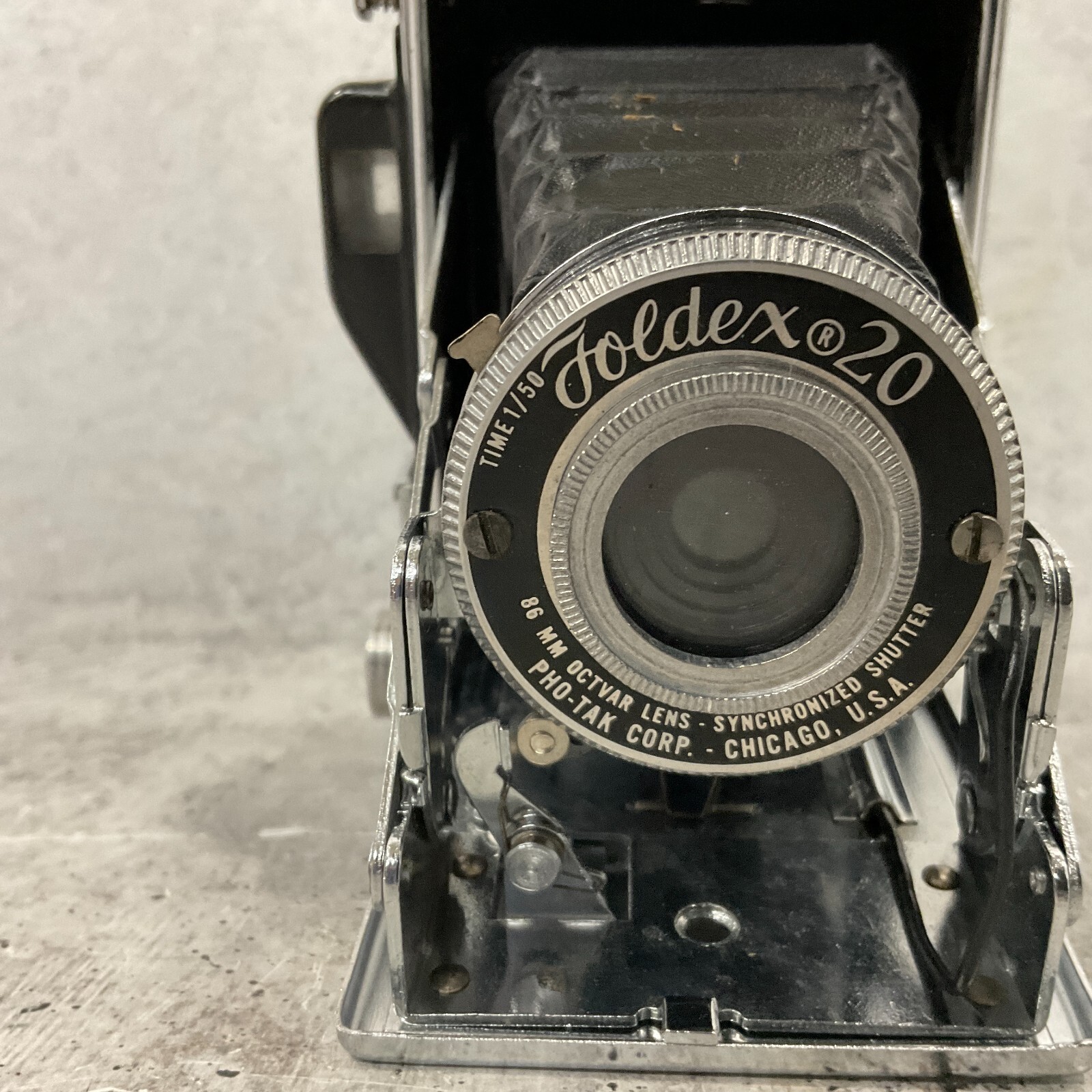Vintage Foldex 20 Film Camera 86 mm Octvar Lens Synchronized Vintage Foldex 20 Film Camera 86 mm Octvar Lens Synchronized