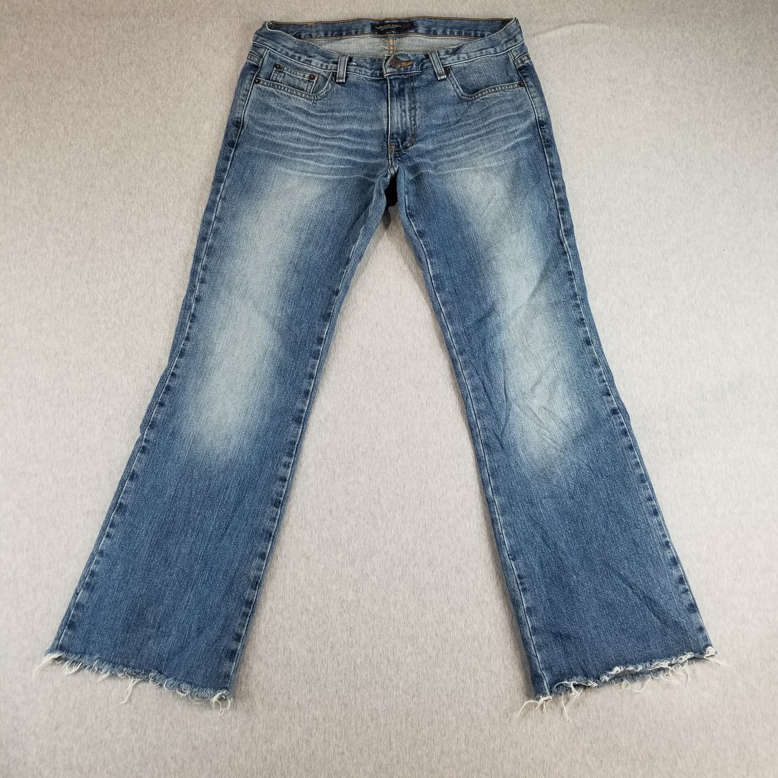 American Eagle Jeans Women's Sz 6 Blue Wash 100% Cotton Quality Bootcut Indie