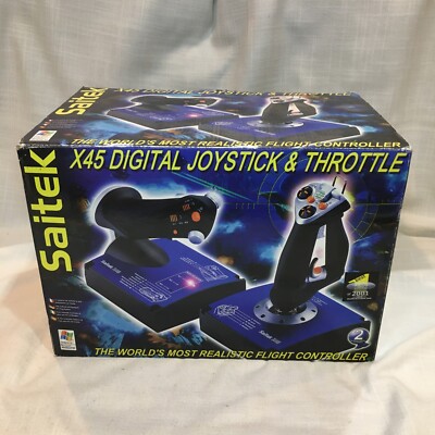 Saitek X45 Digital Joystick & Throttle Flight Controller J24C NEW OPEN BOX