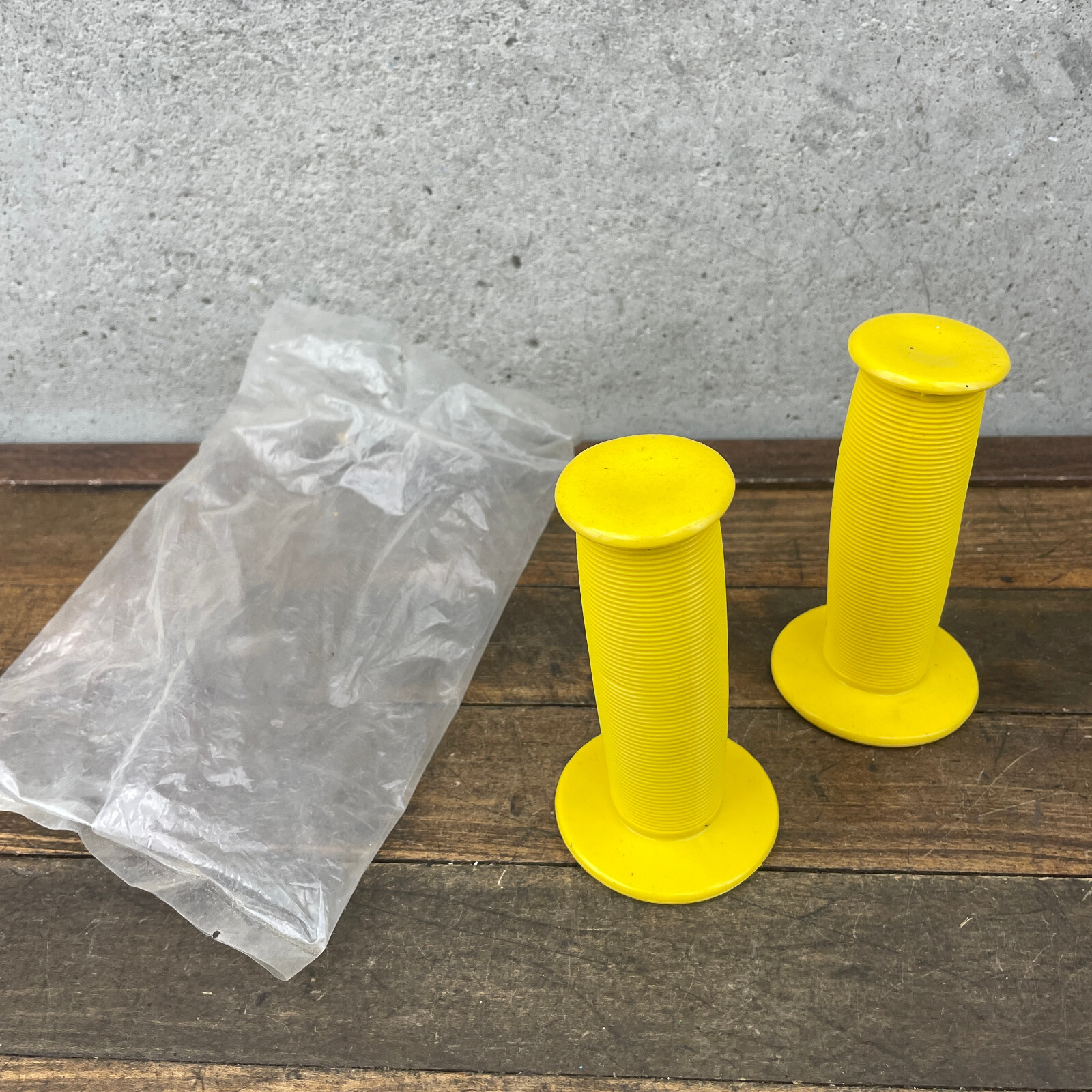 Old School BMX Grips Yellow Fuan Mushroom OG 1980s Vintage