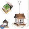 IWNTWY Bird Feeders, Heavy Duty Metal Bird Feeder for Outdoors Hanging, Weatherproof Large Capacity Wild Birdfeeder for Outside Garden Yard, Country House Shape